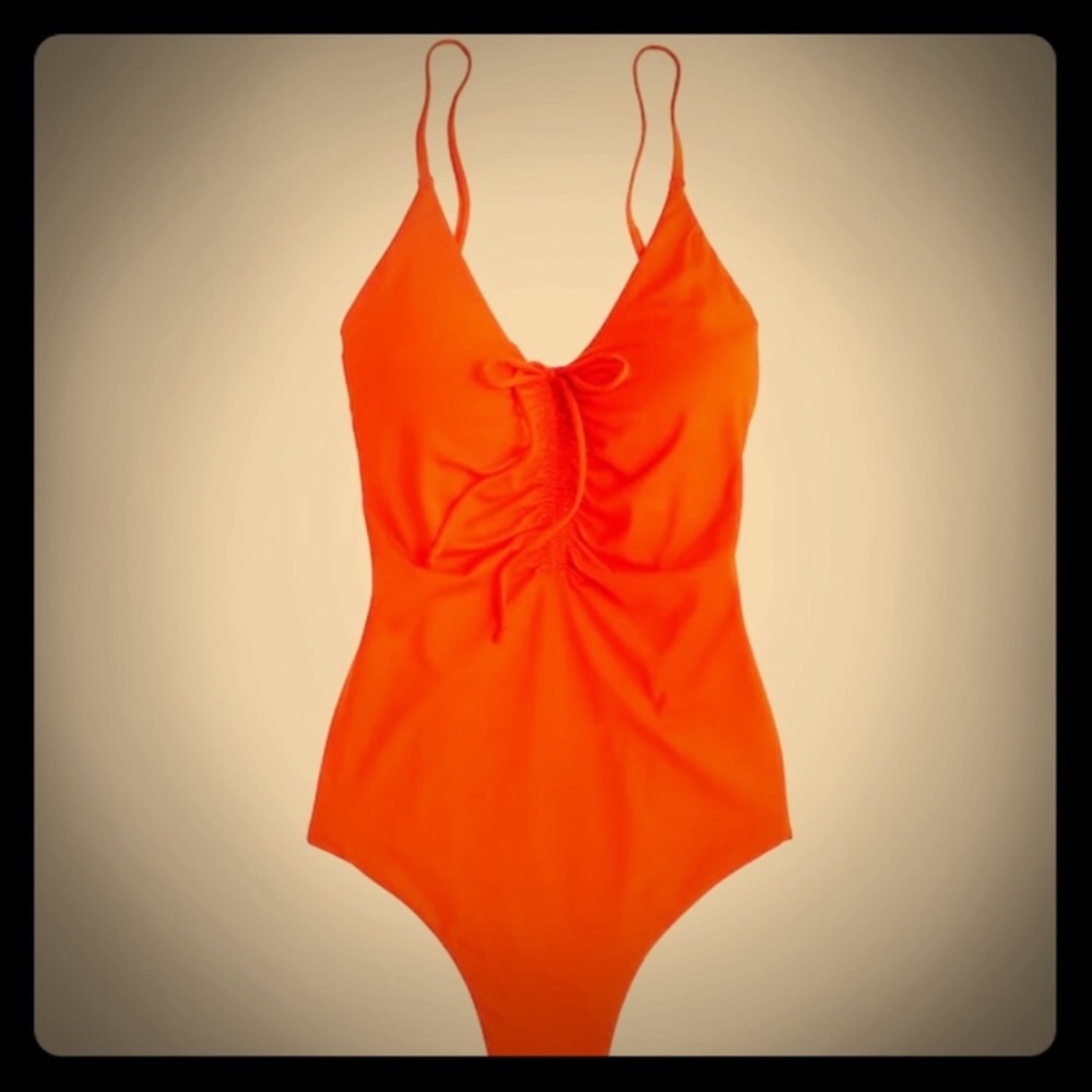 J Crew playa tomato red one piece